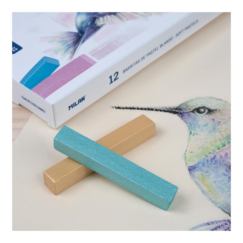 Milan Soft Pastels 24 Pack Metallic Colours 1000905_3