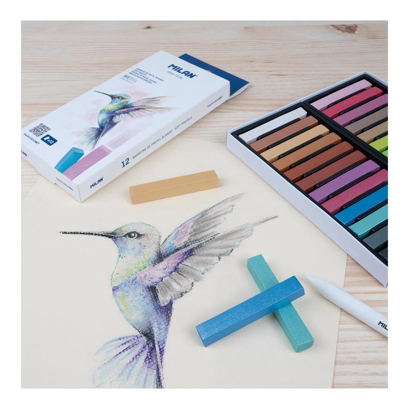 Milan Soft Pastels 24 Pack Metallic Colours 1000905_4