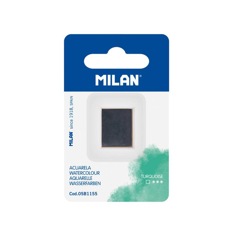 Milan Watercolour Paint Half Pan Refill Turquoise 1000352_1