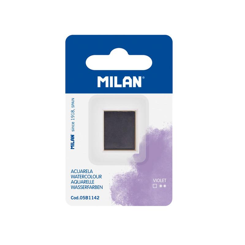 Milan Watercolour Paint Half Pan Refill Violet 1000346_1