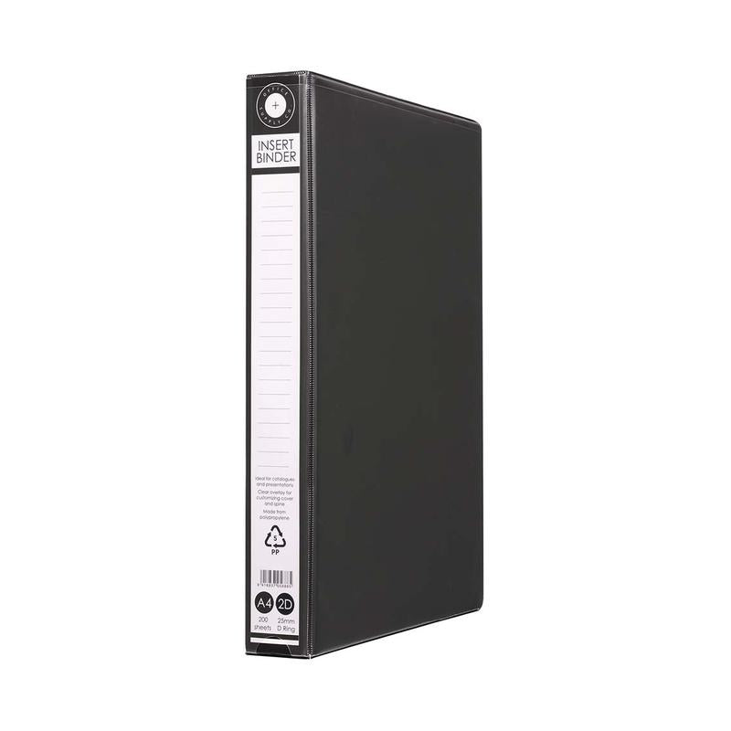 OSC Insert Binder A4 2D 25mm Black RB2D25BK_1