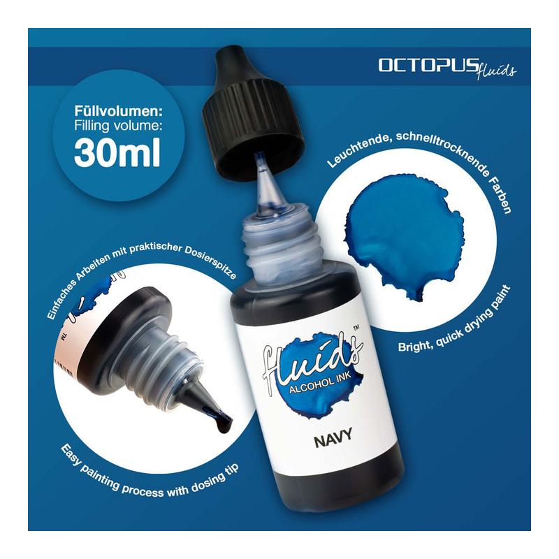Octopus Fluids Alcohol Ink Navy Blue 30ml OCTOAIBL013_2