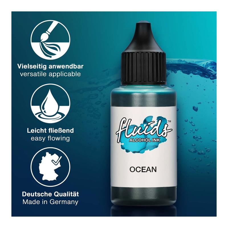 Octopus Fluids Alcohol Ink Ocean Blue 30ml OCTOAIBL100_3