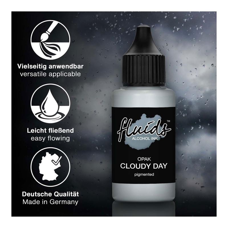 Octopus Fluids Alcohol Ink Opak Cloudy Day Grey 30ml OCTOAIPGY025_3