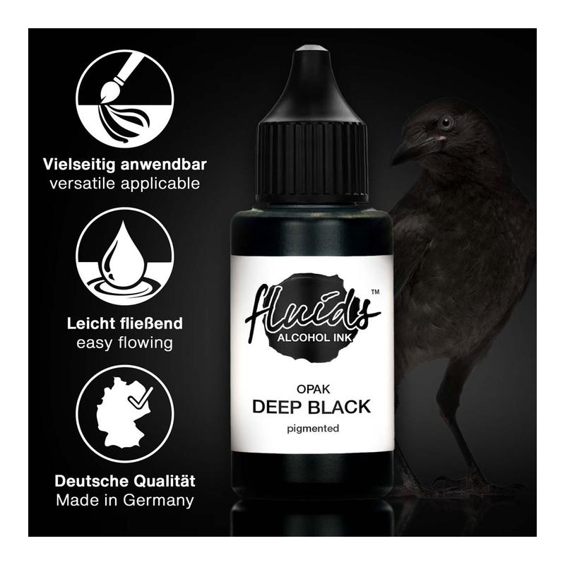 Octopus Fluids Alcohol Ink Opak Deep Black 30ml OCTOAIPBK010_3