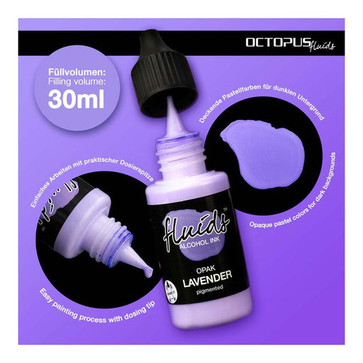 Octopus Fluids Alcohol Ink Opak Lavendar Violet 30ml OCTOAIPVT025_2
