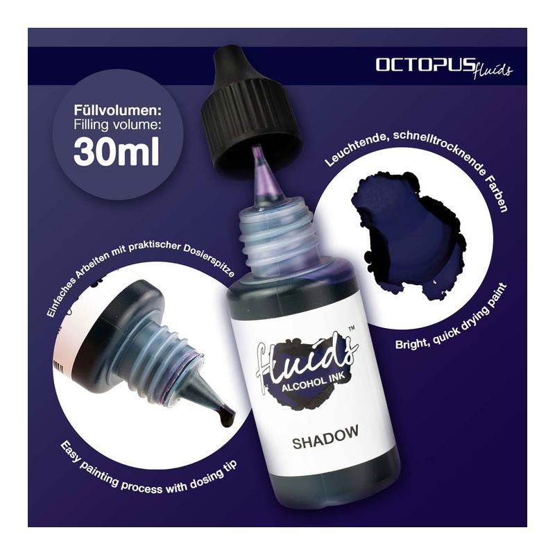 Octopus Fluids Alcohol Ink Shadow Grey-Blue 30ml OCTOAIGY025_2