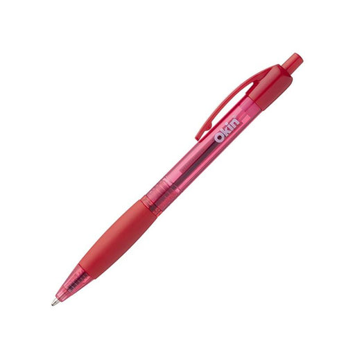 Okin Ballpoint Retractable Pen with Grip Red IBPRGRED_1