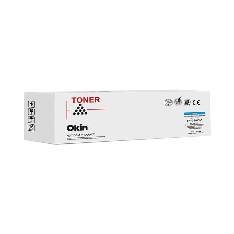 Okin Cyan Toner Cartridge Compatible with Brother TN258XL_1