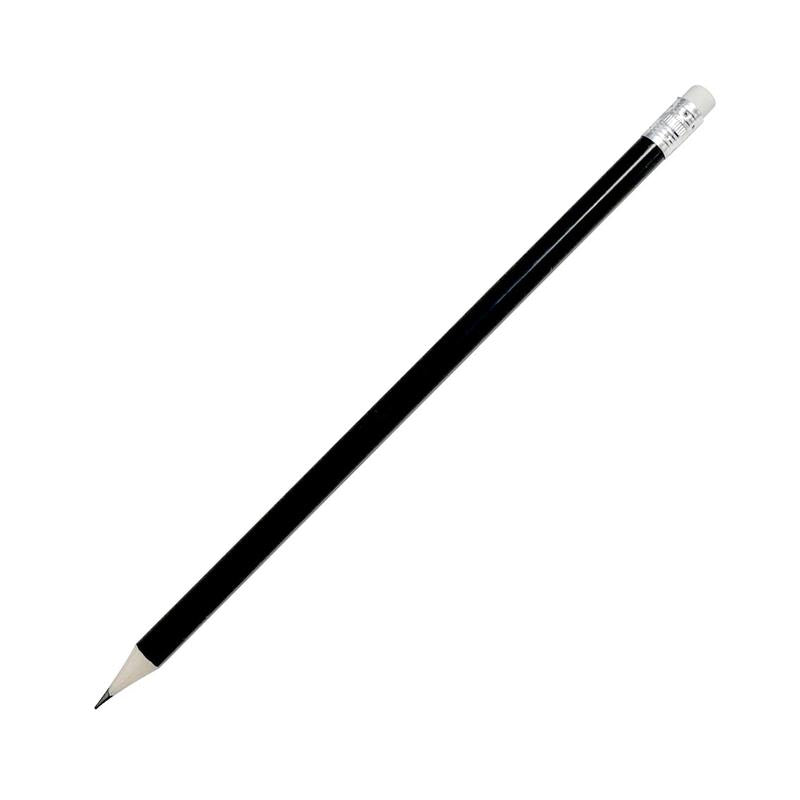 Okin HB Pencil Round with Eraser Black IHBPEBLK144_1