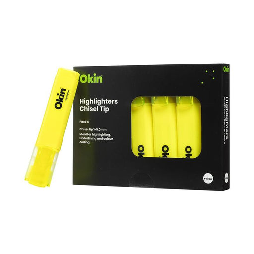 Okin Highlighter Chisel Tip Yellow IHLYELL_2
