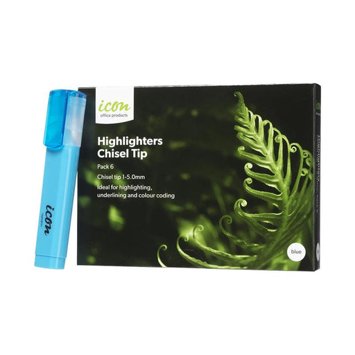 Okin Icon Highlighter Chisel Tip Blue IHLBLUE_2