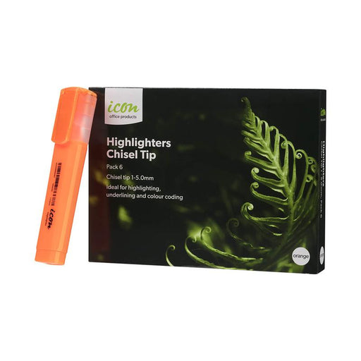 Okin Icon Highlighter Chisel Tip Orange IHLORG_2
