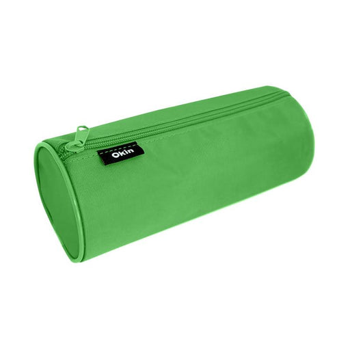 Okin Large Barrel Pencil Case Green 22x9cm PC-BARRELGN_1