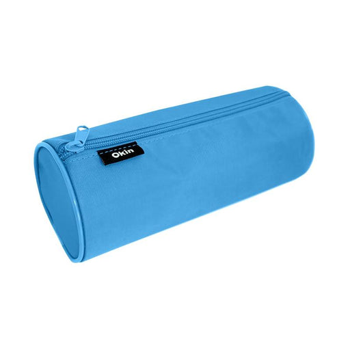 Okin Large Barrel Pencil Case Light Blue 22x9cm PC-BARRELLB_1
