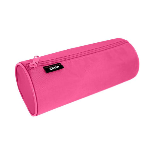 Okin Large Barrel Pencil Case Pink 22x9cm PC-BARRELPK_1