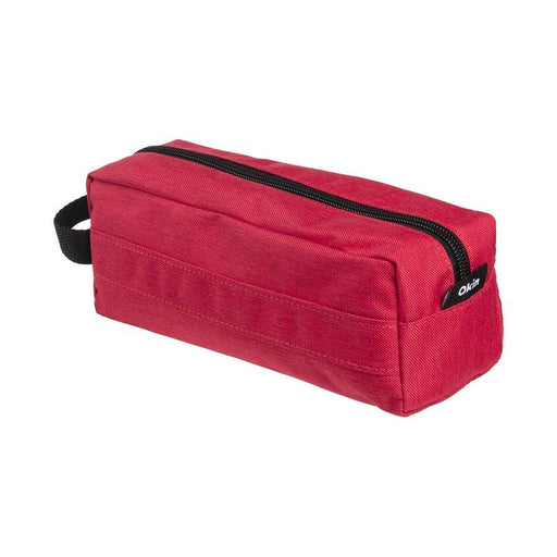 Okin Pencil Case Barrel 1 Zip Red 22x8x8cm PC-1ZIPRD_1