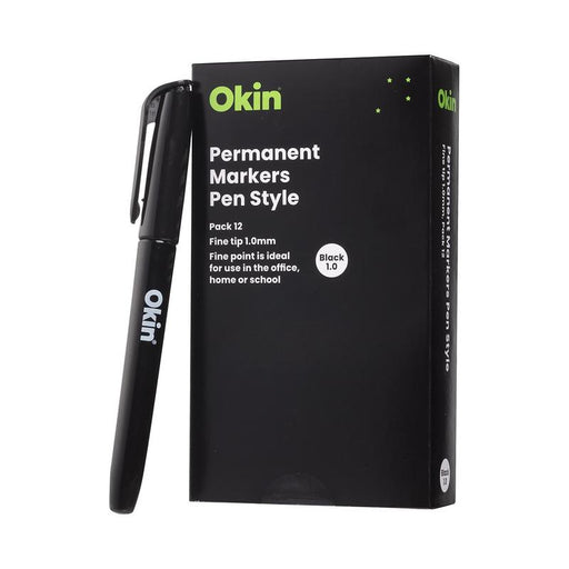 Okin Permanent Marker Pen Style Black IPMFBLK_2