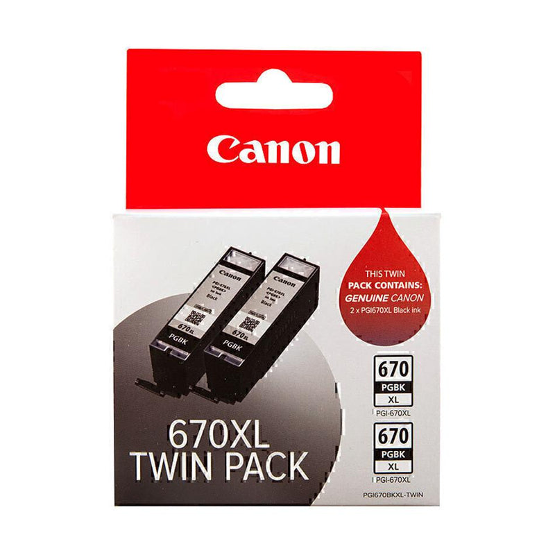 Canon PGI670XL Black Ink Twin Pk PGI670XLBK-TWIN