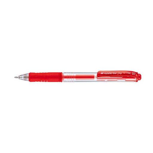 Pentel Hybrid Gel Grip Gell Roller Pen Retractable K157 0.7Mm Red K157-B_1