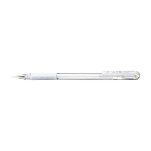 Pentel Hybrid Gel Grip Gell Roller Pen Stick K118L 0.8Mm White K118L-W_1
