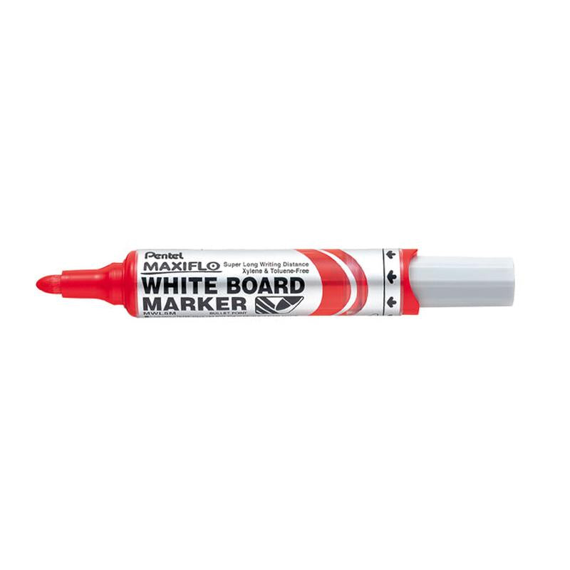 Pentel Maxiflo Whiteboard Marker Mwl5M Bullet 2.1Mm Red MWL5M-B_1