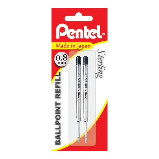Pentel Refill Ballpoint Pen 0.8Mm B460 Sterling Barrel Black In XKFLT8A2-A_1