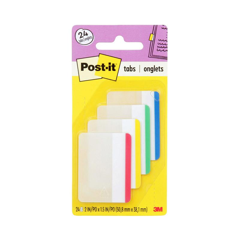 Post-it Tabs 686F-1 50x38mm Primary, Pack of 4 10483_1