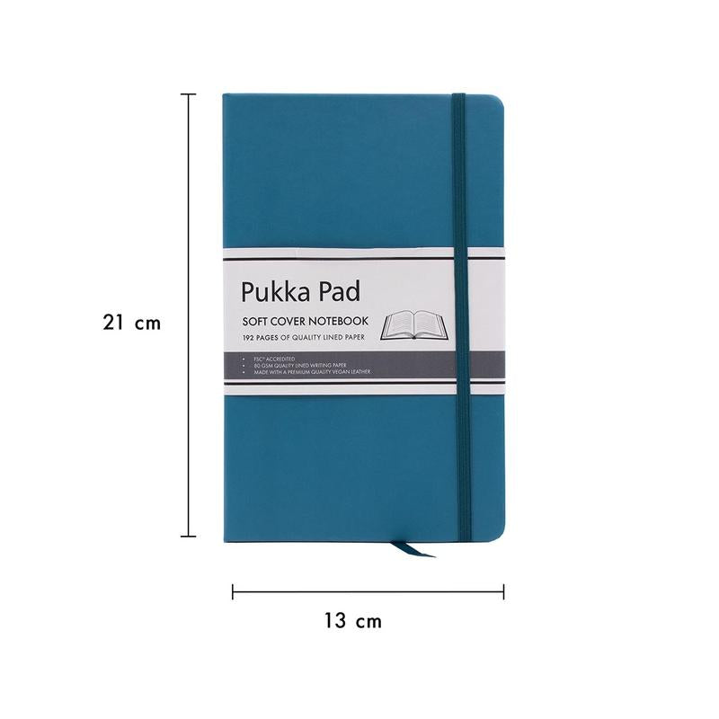 Pukka Signature Soft Cover Notebook 13x21cm Lined Teal P7752SIG_2