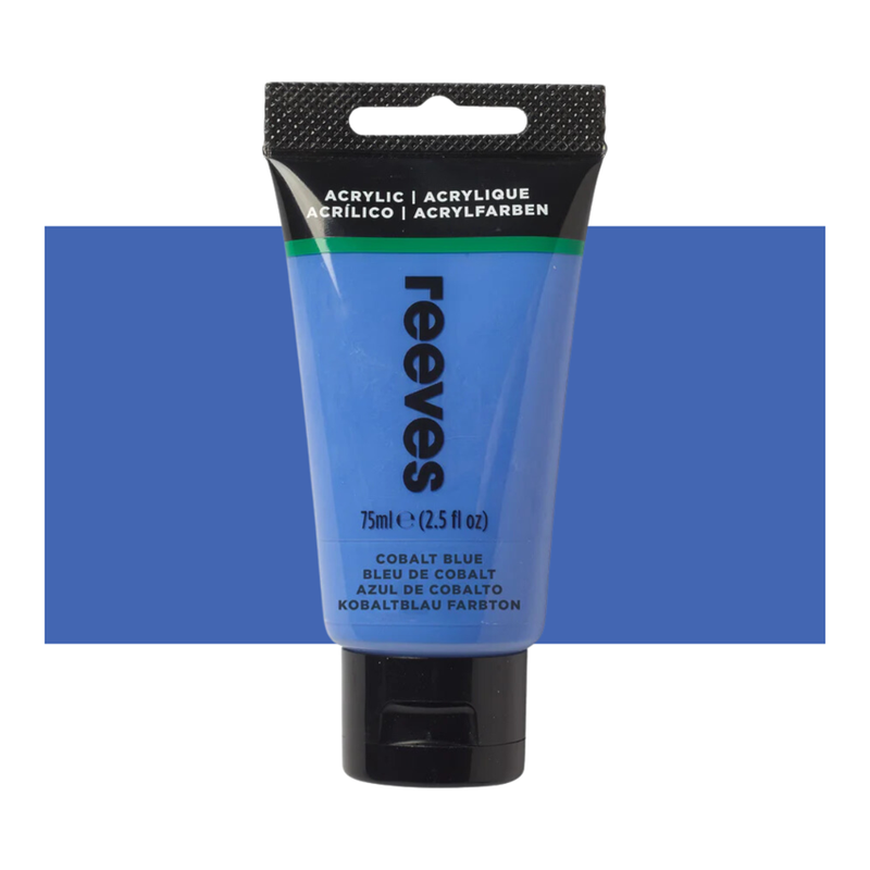 Reeves Fine Artists' Acrylic Paints 75ml - Choose Your Colour COBALT BLUE_1