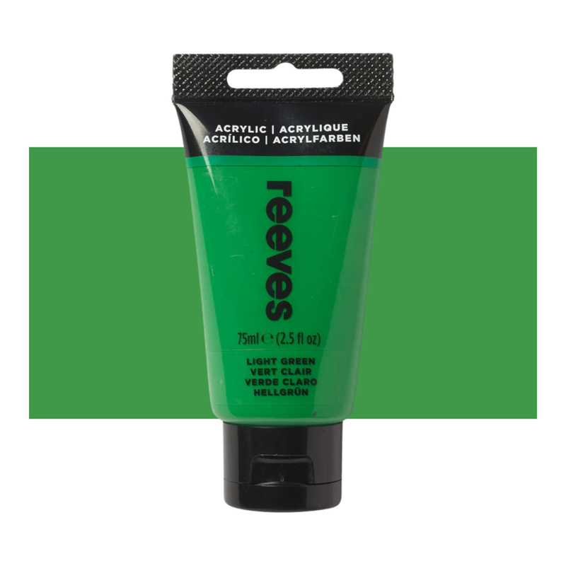 Reeves Fine Artists' Acrylic Paints 75ml - Choose Your Colour LIGHT GREEN_1