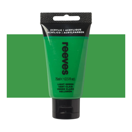 Reeves Fine Artists' Acrylic Paints 75ml - Choose Your Colour LIGHT GREEN_1