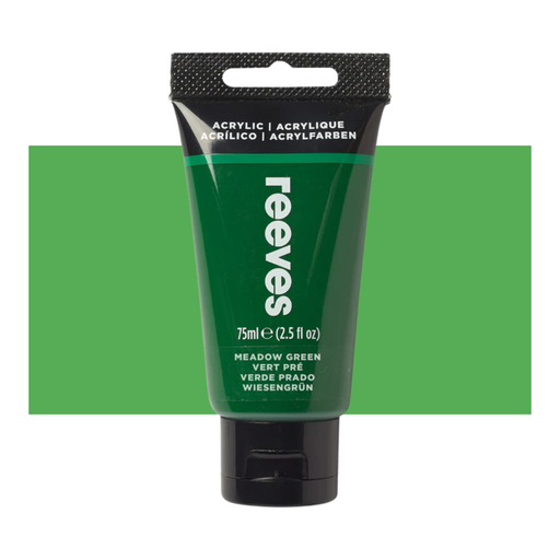 Reeves Fine Artists' Acrylic Paints 75ml - Choose Your Colour MEADOW GREEN_1