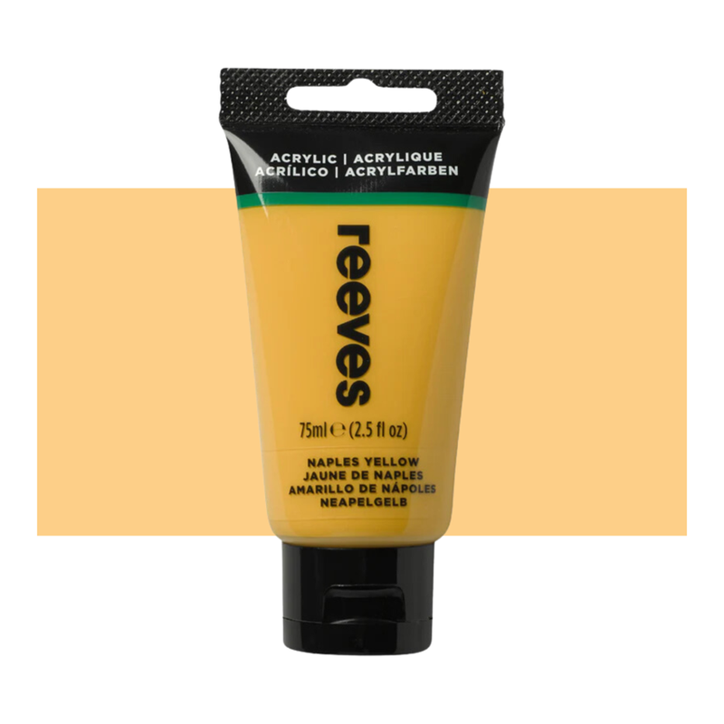 Reeves Fine Artists' Acrylic Paints 75ml - Choose Your Colour NAPLES YELLOW_1
