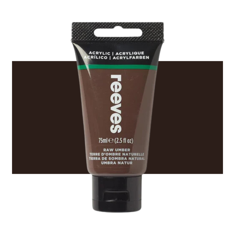 Reeves Fine Artists' Acrylic Paints 75ml - Choose Your Colour RAW UMBER_1