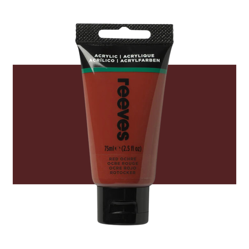 Reeves Fine Artists' Acrylic Paints 75ml - Choose Your Colour RED OCHRE_1