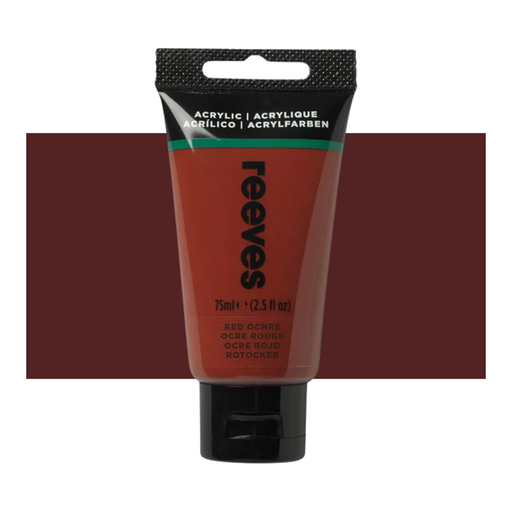 Reeves Fine Artists' Acrylic Paints 75ml - Choose Your Colour RED OCHRE_1