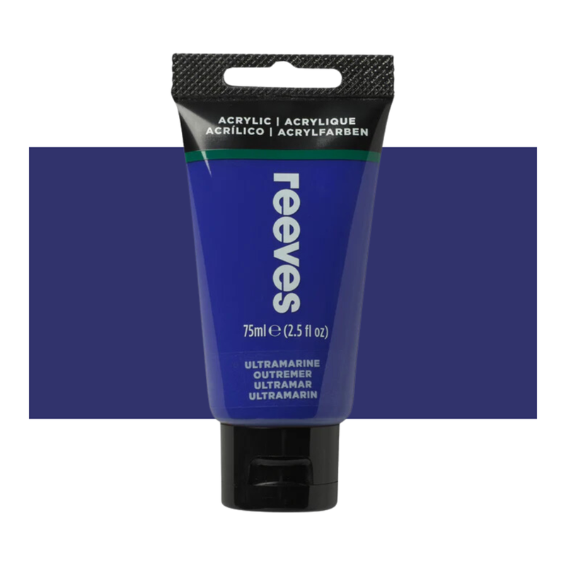 Reeves Fine Artists' Acrylic Paints 75ml - Choose Your Colour ULTRAMARINE_1