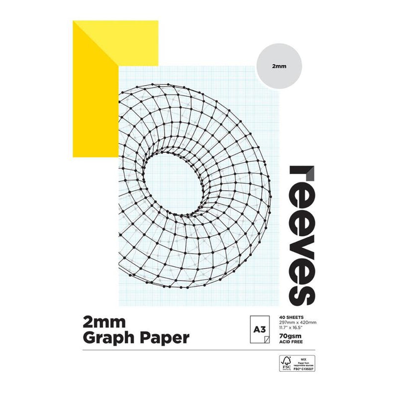 Reeves Graph 2mm 70gsm 40 Sheet Pads - Size A3_1