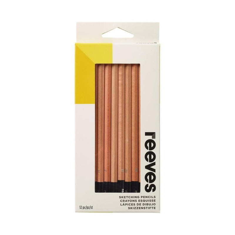 Reeves Sketching Pencils Set of 12, Includes 4H to 6B_1