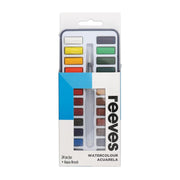 Reeves Watercolour Pan Paints Set of 24 with Aqua Brush_1