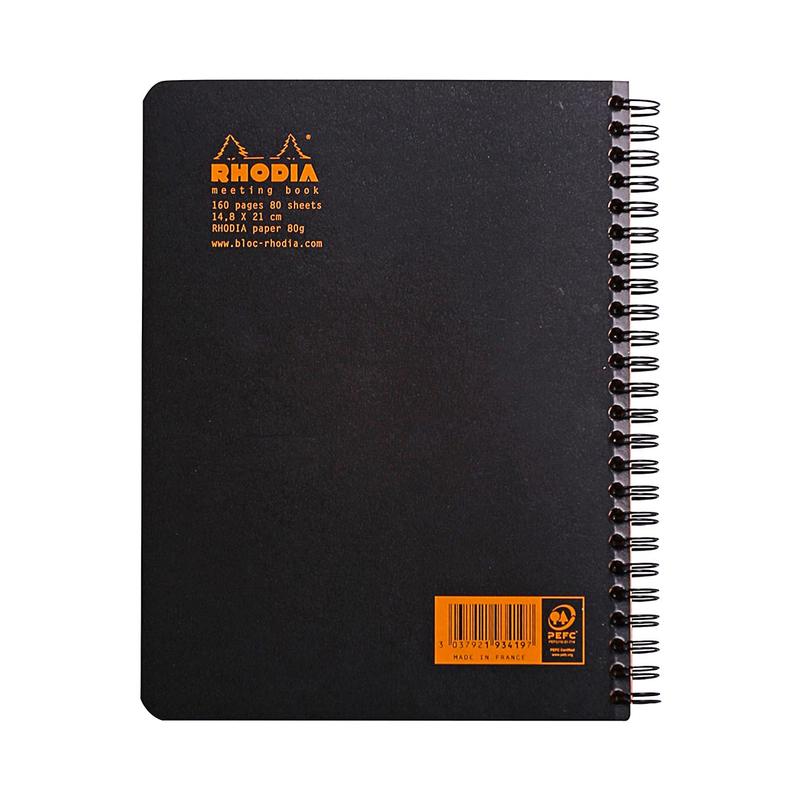 Rhodia Meeting Book Spiral A5+ Black C193419C_3