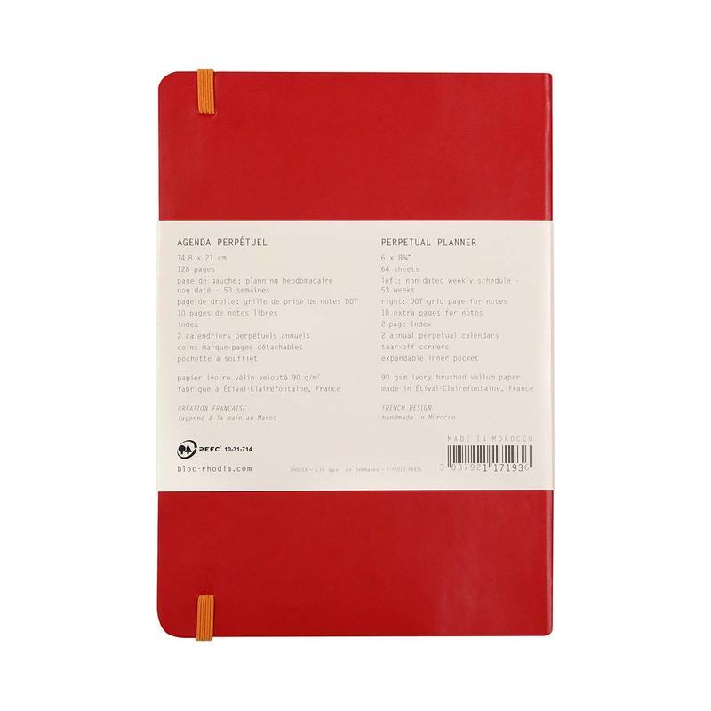 Rhodia Perpetual Diary A5 Poppy C117193C_7