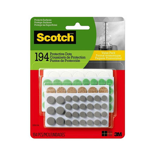 Scotch Protective Dots SP860-NA Asst Sizes, Pack of 194 10674_1