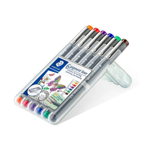 Staedtler 6 Pigment Liner in Assorted Colours 308_1