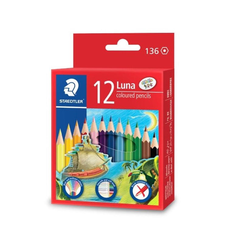 Staedtler Colour Pencils Luna Permanant Half Length Pkt 12_1