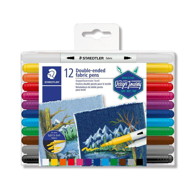 Staedtler Double-ended Fabric Pens 12 Pack 3190_1
