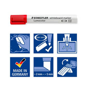Staedtler Lumocolor Whiteboard Marker Chisel 351 B Pack 4_4
