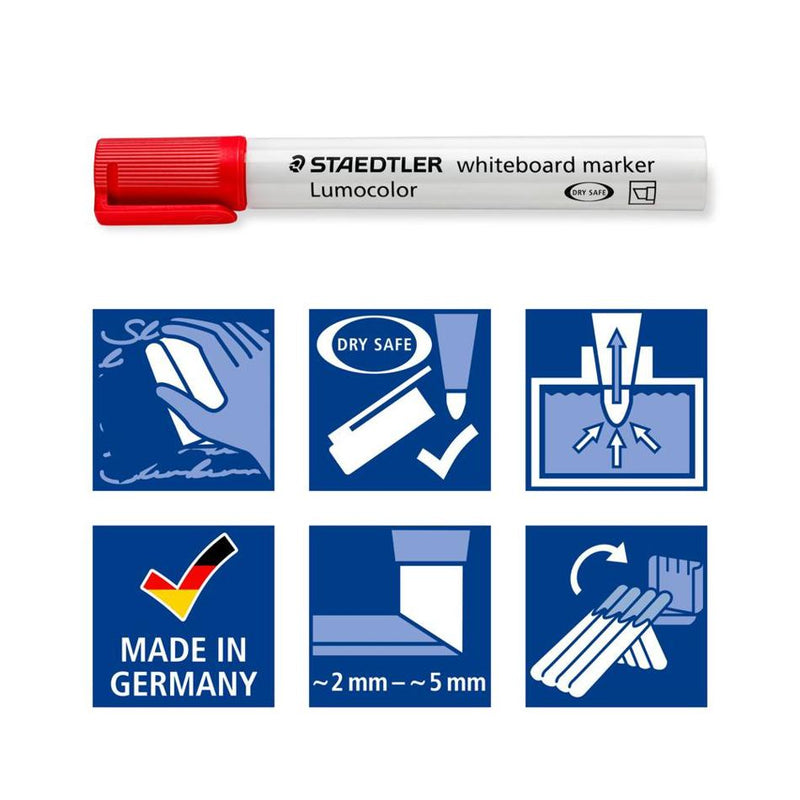 Staedtler Lumocolor Whiteboard Marker Chisel 351 B Pack 4_4