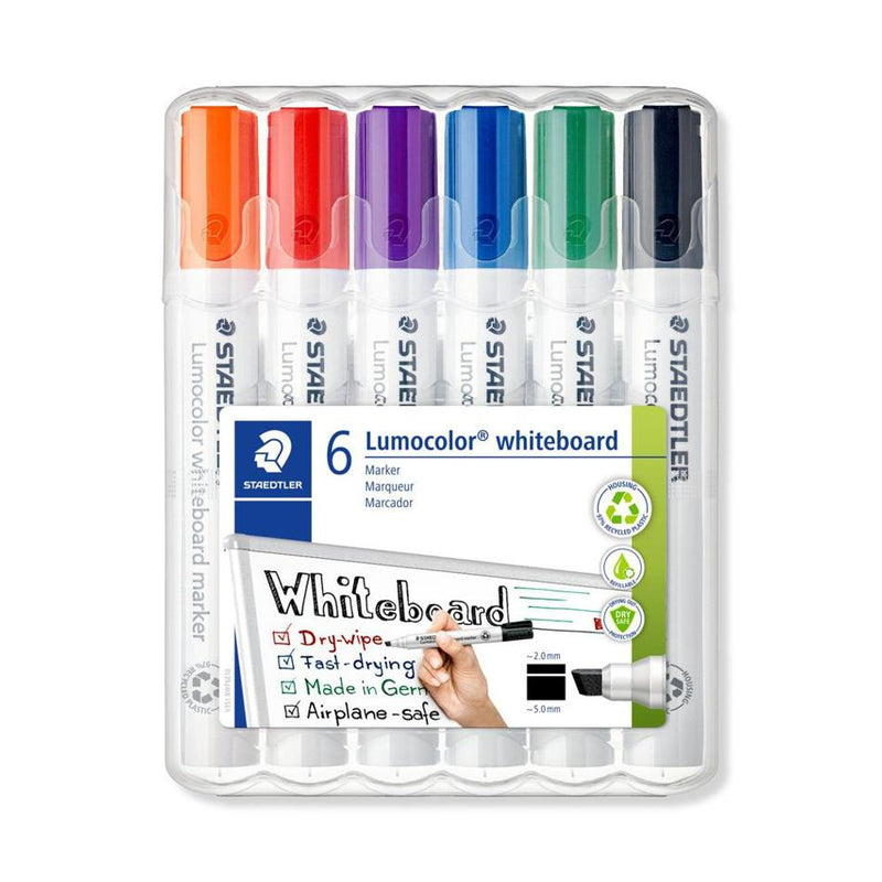 Staedtler Lumocolor Whiteboard Marker Chisel 351 B Pack 6_1